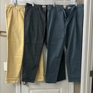 BUNDLE:  LOFT Women’s Casual Pants - Dark Gray, Soft Yellow and grayish blue